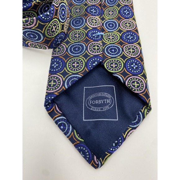 Forsyth Men's Silk Patterned‎ Neck Tie Multicolor - Picture 4 of 5